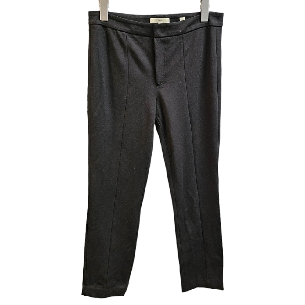 Vince Black Viscose Straight Leg Trousers Slacks Size 4 Nylon Stretchy Comfort